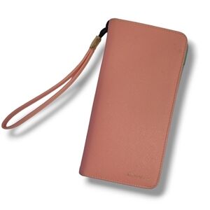 KQueenStar Blush Pink & Seafoam Green Wallet Wristlet Strap with Zipper